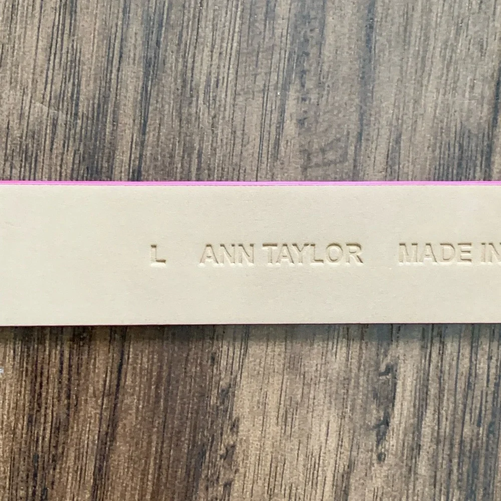 Ann Taylor suede oval buckle belt